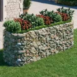 Planteringsgabion galvaniserat järn 300x100x100 cm