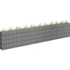 Planteringsgabion upphöjd galvaniserat stål 450x30x90 cm