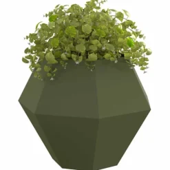 Planteringskärl 2 pcs Olivgrön 100 x 100 x 80 cm Stål
