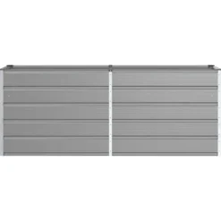 Planteringskärl Ljusgrå 480 x 50 x 45 cm Galvaniserat Stål