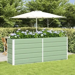 Planteringskärl Pastellgrön 480 x 50 x 45 cm Galvaniserat Stål