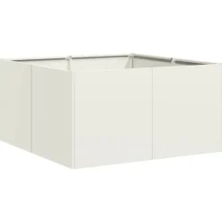 Planteringskärl vit 80x80x40 cm kallvalsat stål