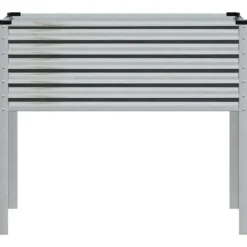 Planteringslåda i galvaniserat stål för trädgård och balkong | Storlek: 100x41x90 cm