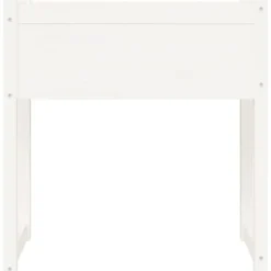 Planteringslåda i massivt furu - Stabil och dekorativ | Färg: Vit | Storlek: 78x40x81 cm