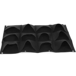 Planteringspåse Trädgård Balkong Vägg Vertikal Blomväxter Hängande Planter Svart Färg 12 Fickor