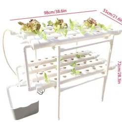 Planteringssystem, 2 nivåer, 72 planteringshål,VIT