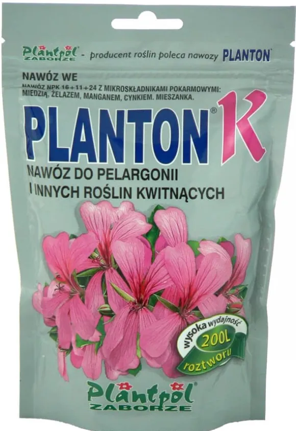 PLANTON K flerkomponentsgödsel för pelargoner och blommande växter 200 g
