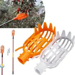 Plast Fruktplockare Skördplockare Huvud Fruktplockningskorg Fruktfångare