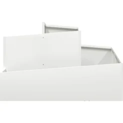 Plastkruka Rektangulär för Inomhusbruk | Färg: Vit | Storlek: 80x80x50 cm