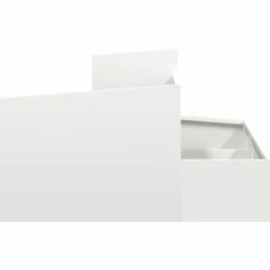 Plastkruka Rektangulär för Inomhusbruk | Färg: Vit | Storlek: 80x80x50 cm