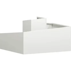 Plastkruka Rektangulär för Inomhusbruk | Färg: Vit | Storlek: 80x80x50 cm