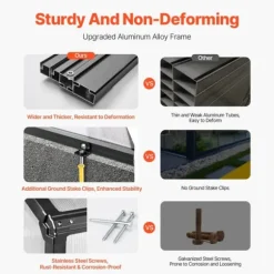 Polykarbonatväxthus 8x12 Ft, Utomhus Walk-in Växthus, idealisk för trädgårdsskötsel