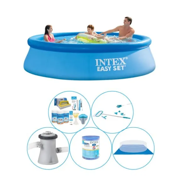Pool inklusive tillbehör - 6 delar - Intex Easy Set Rund 305x76 cm