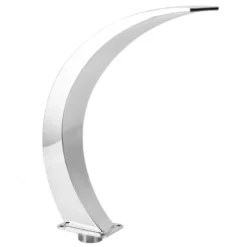 Pool Waterfall Fountain G1 Invändig gänga 304 Rostfritt stål Rund Böjd Design Utomhuspool Fontän för Lekplats