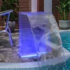 Poolfontän med RGB LED akryl 51 cm