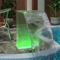 Poolfontän med RGB LED akryl 51 cm