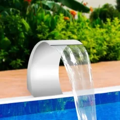 Poolvattenfall - Vattenfallblad - Metall - Kaskadeffekt - För Swimmingpool - Silver