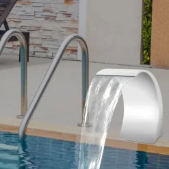 Poolvattenfall - Vattenfallblad - Metall - Kaskadeffekt - För Swimmingpool - Silver
