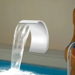 Poolvattenfall - Vattenfallblad - Metall - Kaskadeffekt - För Swimmingpool - Silver