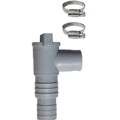 Poolventil med 2 slangklämmor för 32 mm slangar