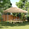 Pop-Up hopfällbart partytält 440x292x315 cm | Färg: Beige | Perfekt för utomhusevent