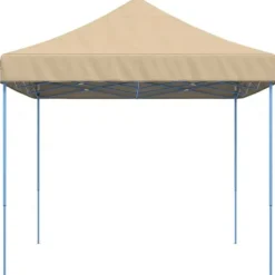 Pop-Up hopfällbart partytält 440x292x315 cm | Färg: Beige | Perfekt för utomhusevent