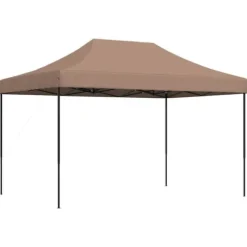 Pop-Up hopfällbart partytält 410x279x315 cm | Färg: Brun | För utomhusevent och fester