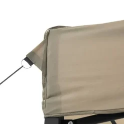 Pop-Up hopfällbart partytält med 4 sidoväggar | Färg: Taupe | Storlek: Rymlig för event