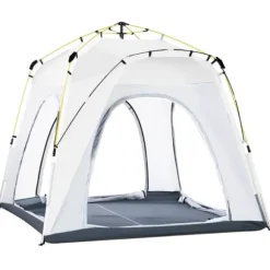 Pop-up kupoltält 4 pers, lätt & stabilt, UV50+, krokar, dörr/fönster, 1000 mm vattenpelare