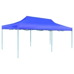 Pop-up partytält hopfällbart 3 x 6 m blå