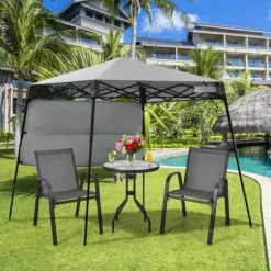 Pop-up Tält, 2.1m x 2.1m, Grå