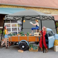 Pop-up Tält, 2.1m x 2.1m, Grå