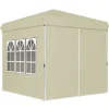 Pop-up-paviljong, 248x248x270 cm, krämfärgad