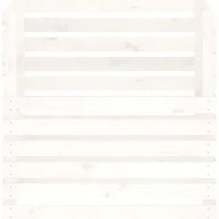 Praktisk kompostlåda i massivt furuträ - Hög kapacitet | Färg: Vit | Storlek: 80x80x78 cm