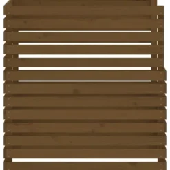 Praktisk kompostlåda i massiv furu | Färg: Honungsbrun | Storlek: 100x100x102 cm