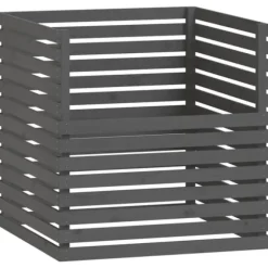 Praktisk kompostlåda i massiv furu - Samla organiskt avfall | Färg: Grå | Storlek: 100x100x102 cm