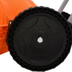 Praktisk snöskyffel med utdragbart handtag och vändbart blad | Färg: Orange | Storlek: 96 cm stålblad