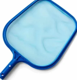 Professionell lövraka för pool – robust finmaskig skimmernät ,blå