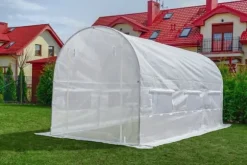 Professionell växthus för grönsaker - Hållbar metallram, UV-4 filterfilm, ventilationsfönster