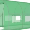 Professionell 450x200x200cm Växthus Tunnel för Hängivna Odlare - Hållbar Galvaniserad Stålram, UV-Resistent Täckning, Enkel Montering