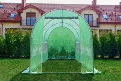 Professionell 450x200x200cm Växthus Tunnel för Hängivna Odlare - Hållbar Galvaniserad Stålram, UV-Resistent Täckning, Enkel Montering