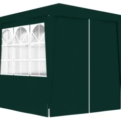 Professionellt partytält med väggar 2,5x2,5 m grön 90 g/m²