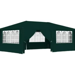 Professionellt partytält med väggar 4x6 m grön 90 g/m²