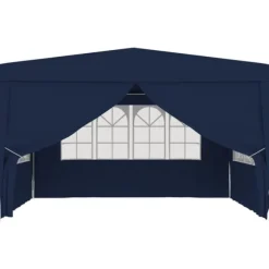 Professionellt partytält med väggar 4x4 m blå 90 g/m²