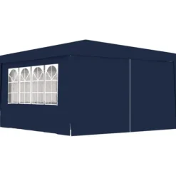Professionellt partytält med väggar 4x4 m blå 90 g/m²