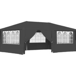 Professionellt partytält med väggar 4x6 m antracit 90 g/m²