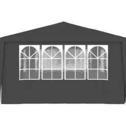 Professionellt partytält med väggar 4x6 m antracit 90 g/m²