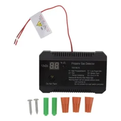 Propangasdetektor för husbil med högt 85dB larmljud - UL-certifierad sensor (svart)