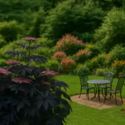 Purpurfläder - Set om 2 - Sambucus nigra 'Black Lace' - Höjd 25-40cm - ⌀17cm