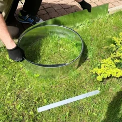 Rabattkant, Gräskant, Trädgårdskant, Kantplåt, Gräsmattkant metall Alu/Zink (längd 10m 15m / höjd 15cm 20cm 25cm), Längd GS:15 m, Bred:20 cm